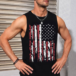 Ropa deportiva Máxima comodidad y durabilidad Impresión de logotipo de colores para pedidos a granel Camiseta sin mangas Logotipo de impresión personalizado de lujo Cuello redondo en blanco - Product Image 5