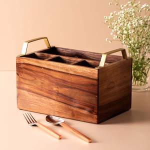 New Style Acacia <b>Wood</b> <b>Cooking</b> <b>Spoon</b> Holder Restaurants Daily for square Shape at Best Price - Product Image 2