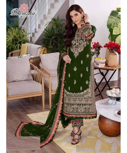 SalwarKameez pakistanaise prête à l'emploi pour femme en costume de fête en velours noir vente en gros - Product Image 2