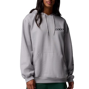 Sweat à capuche pour femme avec capuche réglable de couleur unie pour un ajustement confortable et décontracté, prix abordable, tissu respirant avec logo personnalisé 2026 - Product Image 1