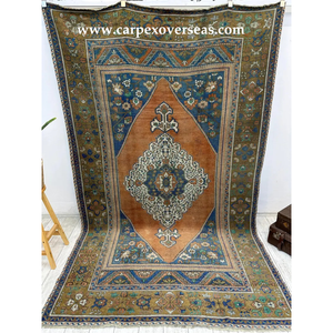 Tapis en laine Oushak naturelle de haute qualité rembourré pour animaux de compagnie pour pique-nique à la maison utilisation commerciale pour salle de prière salle de bain cuisine - Product Image 1