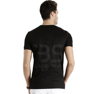 Camiseta de Cuello Redondo para Hombre, Cómoda para el Verano, con Mezcla de Algodón Suave y Aspecto de Color Sólido, Estilo Casual - Product Image 2