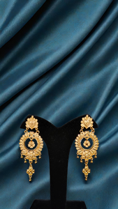 Quality Assured <b>Earrings</b> Set with Traditional Designed 22CT Gold Plated <b>Jhumka</b> Style <b>Earrings</b> Jewelry for Women Wear - Product Image 3