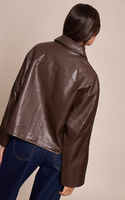 Veste en cuir pour femmes, manches longues, automne-hiver, nouvelle mode, design tendance, veste en cuir de haute qualité pour femmes