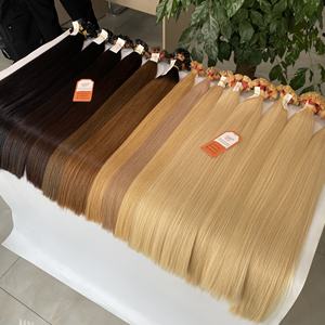 100% extensions de cheveux vierges Remy brutes pures non transformées pointe plate à la kératine de haute qualité cheveux humains non transformés de longue durée - Product Image 1