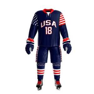 Fabriqué au Pakistan uniformes de hockey sur glace dernière conception vêtements de sport meilleure vente ensemble d'uniformes de hockey sur glace - Product Image 4