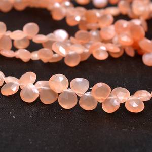 Cuentas de Piedra Lunar Melocotón AAA+ de 7mm-8mm, Forma de Corazón, Piedras Preciosas Semipreciosas de Piedra Lunar Multicolor Natural Rara, Cuentas Facetadas para Joyería - Product Image 5