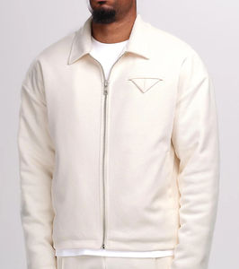 เสื้อแจ็คเก็ตขนแกะคอตั้งแบบมีซิปพร้อมโลโก้สั่งทำคุณภาพสูงสำหรับขายส่งปี 2026 สีดำสำหรับโค้ช ใส่ได้ทั้งชายและหญิง มีกระเป๋าเสื้อ - Product Image 6