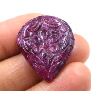 Rubí Rojo Natural Tallado en Cabujón, Gema de Rubí Tallada a Mano, Piedra Suelta Lisa, Proveedor Mayorista para Joyería - Product Image 2