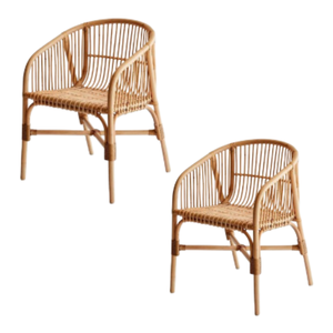 Silla de mimbre natural Silla de caña de mimbre Sillones de jardín Sala de estar Muebles de jardín Reposabrazos Silla PARA LA VENTA - Product Image 5