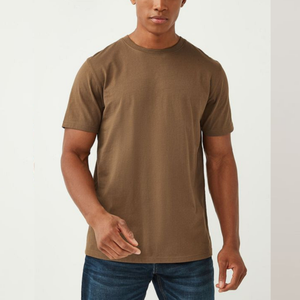 T-shirt noir vierge de haute qualité 100% coton premium T-shirts personnalisables avec logo Impression personnalisée T-shirt col rond pour homme - Product Image 3