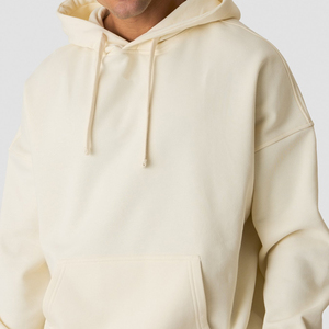 Sweat à capuche pour homme personnalisé avec logo, 380g, 100% coton molletonné, coupe ample, respirant, avec poche, imprimé en sérigraphie, streetwear pour adulte - Product Image 5