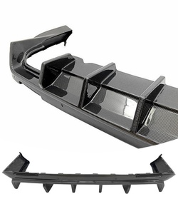 Grande pinna stile fibra di carbonio paraurti posteriore labbro diffusore per schivare Challenger Hellcat 2015 a 2019 - Product Image 3