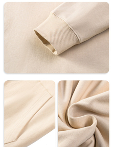 Sweat à capuche pour homme surdimensionné 100% coton Logo personnalisé Pull lourd avec cordons de serrage vierges d'usine Sweat-shirt de qualité Design - Product Image 3