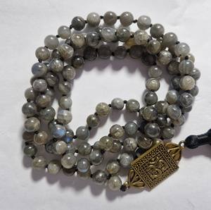 Hermoso diseño 108 collar de cuentas Jap Mala precio competitivo con cuentas de piedra de hebra de piedras preciosas de labradorita Natural - Product Image 1