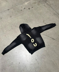 Survêtements en gros personnalisés, lavage à l'acide, grammage lourd, coupe droite, broderie usée, sweat-shirts et pantalons de survêtement - Product Image 4