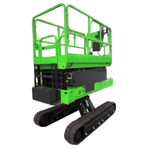 Elevador de tijera con orugas de dos niveles eléctrico personalizado para terreno áspero a la venta - Product Image 1
