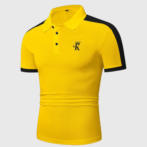 T-shirt décontracté grande taille pour hommes, tissu tricoté en coton respirant de haute qualité, manches courtes imprimé lettres simples et unies - Product Image 1