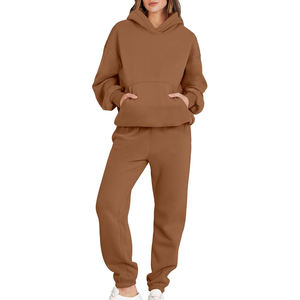 Service OEM Haut de survêtement pour femme en coton à manches longues, tendance, coupe ajustée - Product Image 1