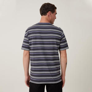 OEM T-shirts unisexe en coton et bambou uni T-shirt blanc tricoté à manches courtes pour hommes fabricant de t-shirts à col rond - Product Image 3