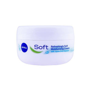 Crème hydratante légère pour le visage et le corps, hydratation rafraîchissante, Nivea Soft avec vitamine E pour un usage quotidien - Product Image 1