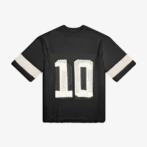 Custom Color Mesh Sports Jersey Wholesale Custom Crop <b>Top</b> Boxy Fit Football Mesh Jersey Unisex - Product Image 1