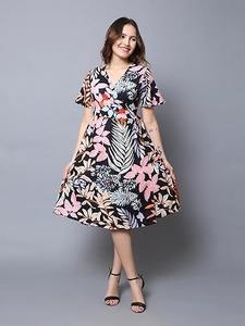 Vestido informal elegante de algodón indio hecho a mano para mujer para fiestas y verano, vestido de novia personalizado a la venta - Product Image 3