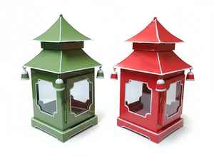 Nueva Lámpara Decorativa Hecha a Mano con Esmalte Verde y Blanco en Forma de Pagoda para Decoración Interior y Exterior del Hogar en la Mejor Calidad - Product Image 3