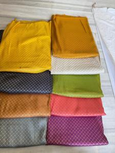 ผ้าแจ็คการ์ดผ้าไหมลายดอกไม้สำหรับเด็กผู้หญิงลวดลายเรขาคณิตสี100% หรูหรา - Product Image 2