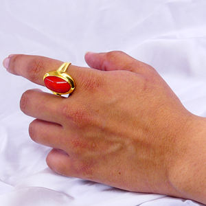 Fait à la main en argent sterling 925 corail pierre précieuse classique usure quotidienne élégant Style Vintage femmes portent une bague unisexe - Product Image 6