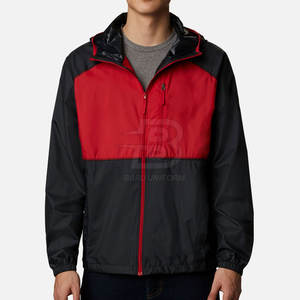 Veste coupe-vent pour homme en nylon/polyester, couleur unie, respirante, design personnalisé, pour l'hiver, streetwear décontracté - Product Image 1