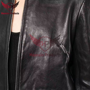 Chaqueta de cuero Bomber lavada ajustada para mujer a la moda, ropa de calle elegante con nuevo diseño, Top corto, procesamiento de punto - Product Image 5