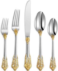 Cutlery <b>Set</b> Stainless Steel Silverware <b>Sets</b> Dining Modern Elegant Flatware Travel Silverwares Home <b>Restaurant</b> - Product Image 1