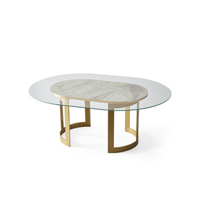 Opus Salle de séjour Table basse Projet d'hôtel Appartement Table à manger Table basse à manger en verre Grandes petites tailles disponibles - Product Image 1