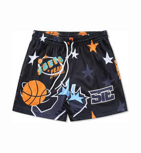 OSTROWEARS ENTERPRISES Short surdimensionné pour homme 100% coton Logo de broderie jacquard personnalisé tricoté au crochet Nouveau tricot OEM/ODM - Product Image 3