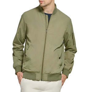 Chaqueta bomber de estilo callejero de nailon de alta calidad personalizada en blanco, chaqueta bomber hecha a medida de nailon y poliéster para hombre - Product Image 4