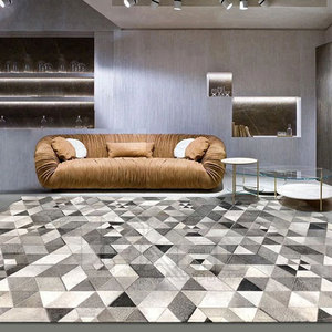 Hecho en Pakistán, alfombras rectangulares de piel de vaca de alta calidad, fabricación de fábrica, alfombras rectangulares de piel de vaca - Product Image 3