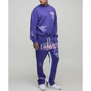 Survêtement en nylon personnalisé avec veste coupe-vent et pantalon empilés, survêtement en polyester deux pièces pour homme, coupe-vent pour homme - Product Image 3