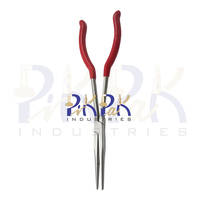 Alicates de pesca con mango de PVC personalizables de 290mm de longitud total para cadena larga, fabricación de joyas de nariz, mandíbulas dentadas, OEM de grado DIY