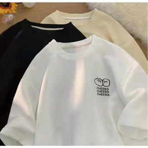 CHEERS Unisex Formal Embroidered <b>T</b>-<b>shirt</b>-<b>Loose</b> Fit Half-Sleeve Quick Dry Eco-Friendly Honeycomb Material <b>for</b> Men and <b>Women</b> - Product Image 4