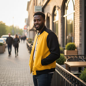 Vente chaude en gros Veste universitaire longue pour homme personnalisée de haute qualité Toile imperméable devant 100% laine Logo personnalisé - Product Image 3