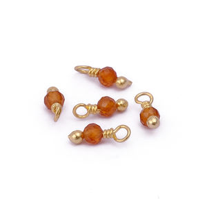 Cuentas de citrino, pulseras de piedras preciosas, conector para hacer una sola piedra y dijes de un solo bucle, Conector de alambre envuelto, joyería minimalista - Product Image 2