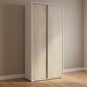 Armario SLIDE con 2 Puertas Corredizas en Roble Blanco de 90 cm, Kit de Muebles para Sistemas de Armarios y Organizadores Terraneo - Product Image 3