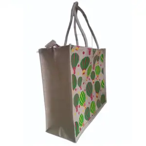 Good Quality Multicolor Printed Jute Carry Bags for Shopping Available at Wholesale Price from India