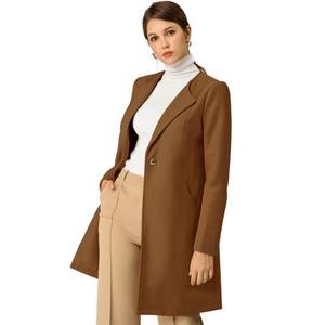 Veste longue en laine pour femmes, col double, amovible, vente chaude, haute qualité, mode, vente en gros - Product Image 6