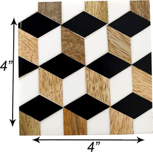 Dessous de verre incrusté d'os pour dosettes de café Vaisselle Design personnalisé Tasse à thé Design Unique de luxe chez Star Crafts India - Product Image 4