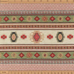 Tela de Tapicería Kilim Boho Tribal Marroquí, Textil para el Hogar con Revestimiento, Resistente a las Manchas, por Metro - Product Image 2
