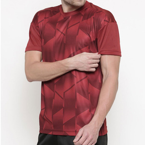Venta al por mayor OEM hombres camiseta de alta calidad suave transpirable Streetwear ligero de manga corta con patrón sólido para la sublimación - Product Image 3