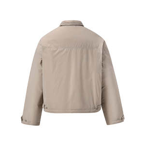 Chaqueta de béisbol de bombardero universitario de satén para hombre de estilo callejero, ropa informal con posición de logotipo frontal a prueba de viento - Product Image 4