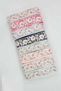 ผ้าลูกไม้ปักลายดอกไม้,หลากสีเหมาะสำหรับใช้เป็นเส้นขอบและขอบเหมาะสำหรับงานศิลปะและงานฝีมือ - Product Image 3